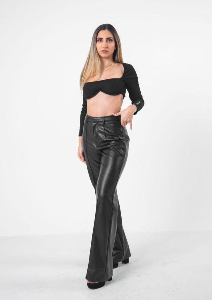 LONG SLEEVE UNDERBUST CROP TOP